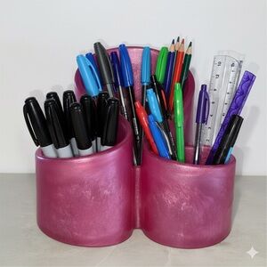 NORE’S NOVELTIES Handcrafted Home/ Office Desk Organizer -Multicolor or Solid